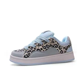 Fawn Miri Low Top Casual Shoes Women's Leopard Print Blue