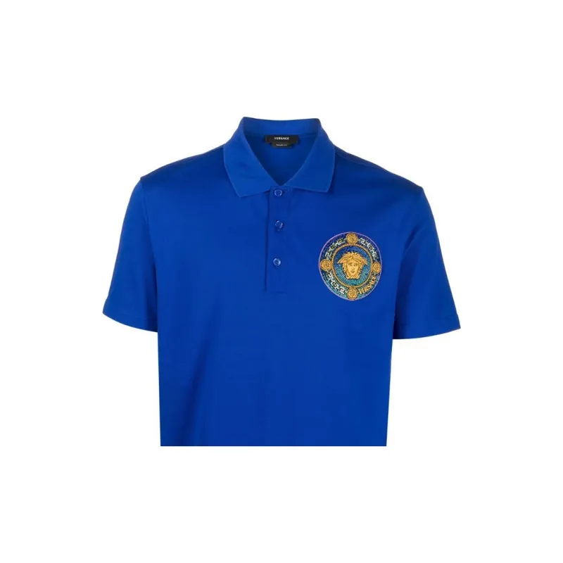 VERSACE SS23 Polo Shirt Men's Blue-5