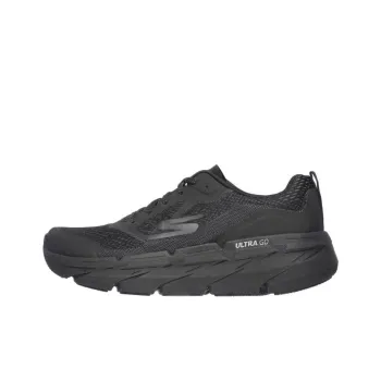 Skechers Max Cushioning Durable Breathable Low-Top Casual Running Shoes Men's Black Extra Wide Fit