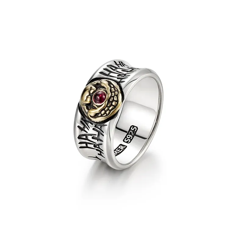 IDEAGEMER 925 Sterling Silver Rings Men's Silver-6