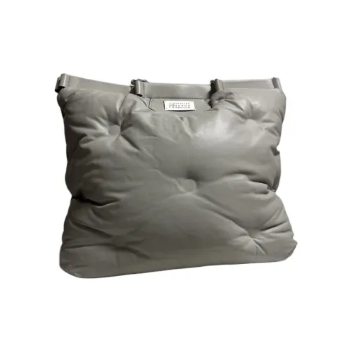 Maison Margiela Glam Slam Sheepskin Pillow Bag, One Shoulder Handbag Medium Size Women's Gray