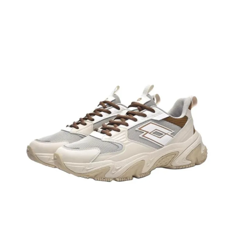 LOTTO Slip Resistant Breathable Low Top Casual Shoes Men's Brown Gray-1