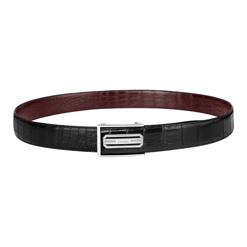 CATELLES Double Sided Crocodile Leather Leather Belts Men's 3.5cm/3.8cm-4