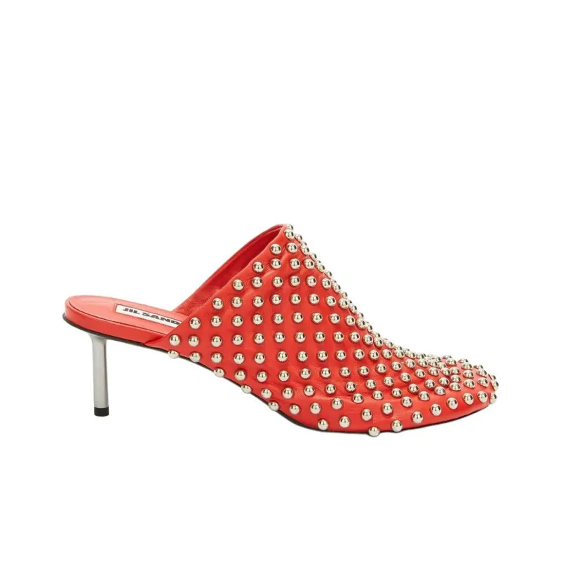 JIL SANDER Wrap toe Slippers Women's Red-1