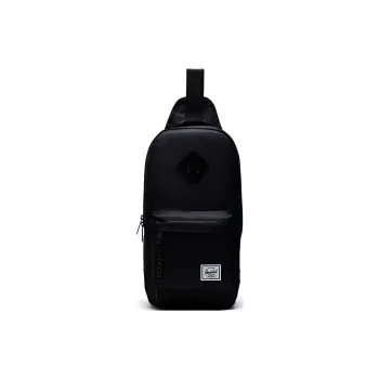 Herschel Recycled Material Sling Bag, Cell Phone Pouch, Shoulder Bag, Crossbody Bag Regular Unisex Black