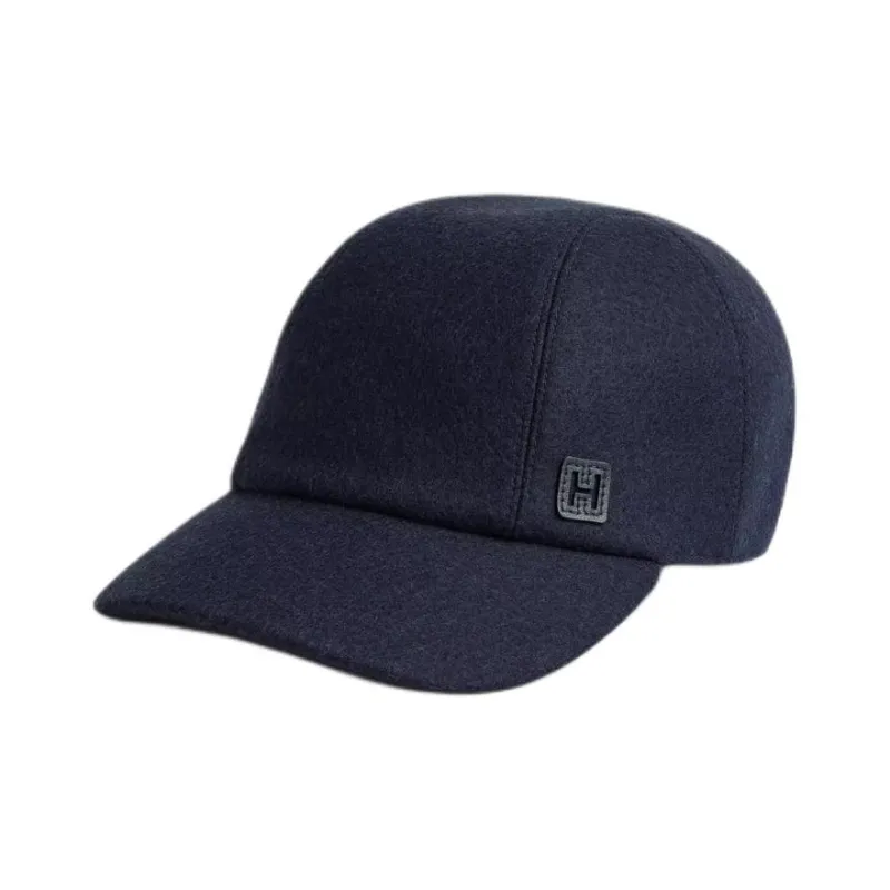 HERMES Wool, Polyamide Baseball Caps Men's Midnight Blue-0