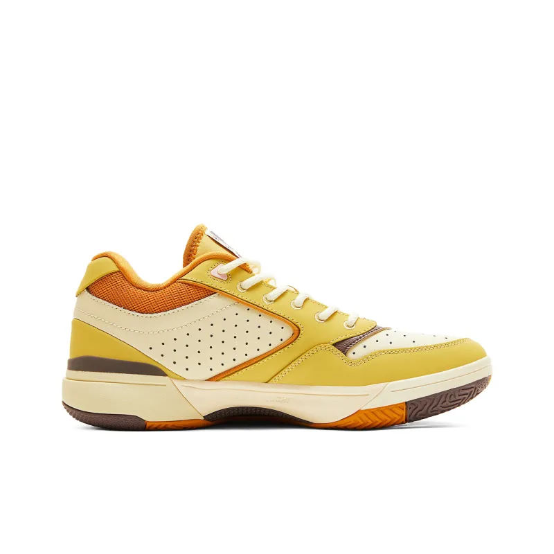 PEAK Vintage Basketball Shoes Men Low Top Persian Yellow-1