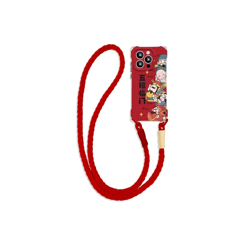 Sen Dog Silicone Material Niche Crossbody Phone Cases Compatible With IPhone 16 Pro Max/Pro/Plus/15/14/13-13