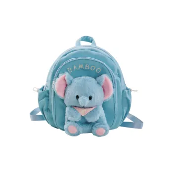 Holding Bamboo Rabbit Fur With Canvas Backpack Unisex Blue