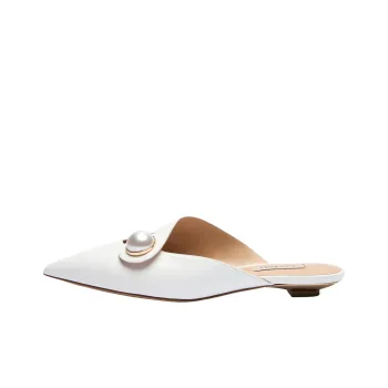 Casadei Blade Wrap toe Slippers Women's White