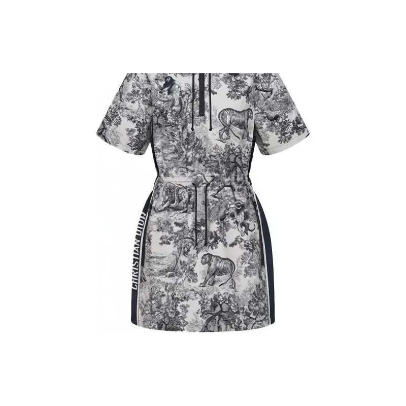 DIOR Quarterly New Products Short-Sleeved Dresses Women's Multicolor-2
