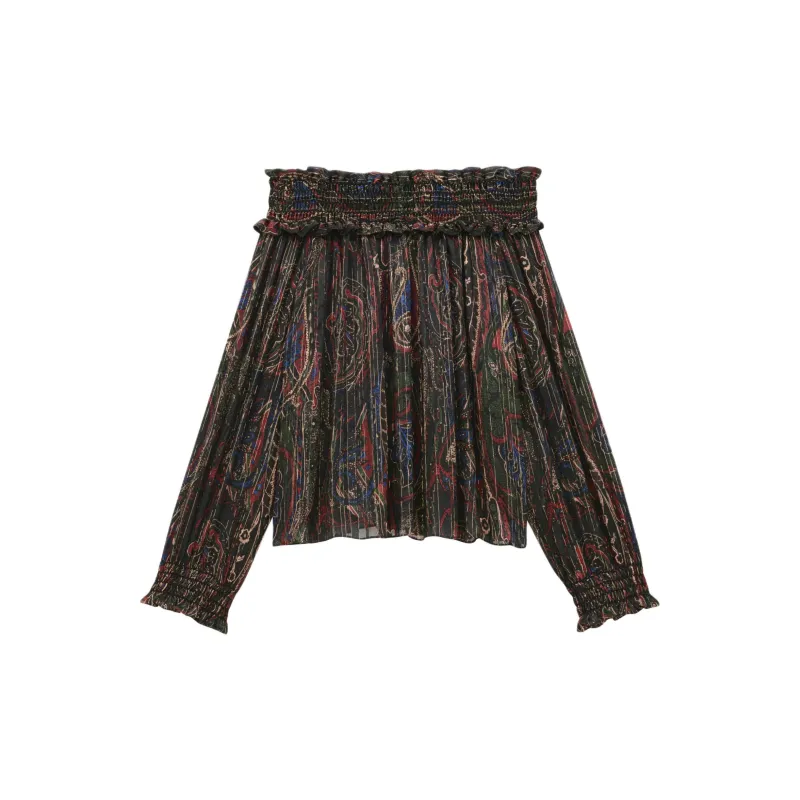 SAINT LAURENT Smock stitch Blouse-1