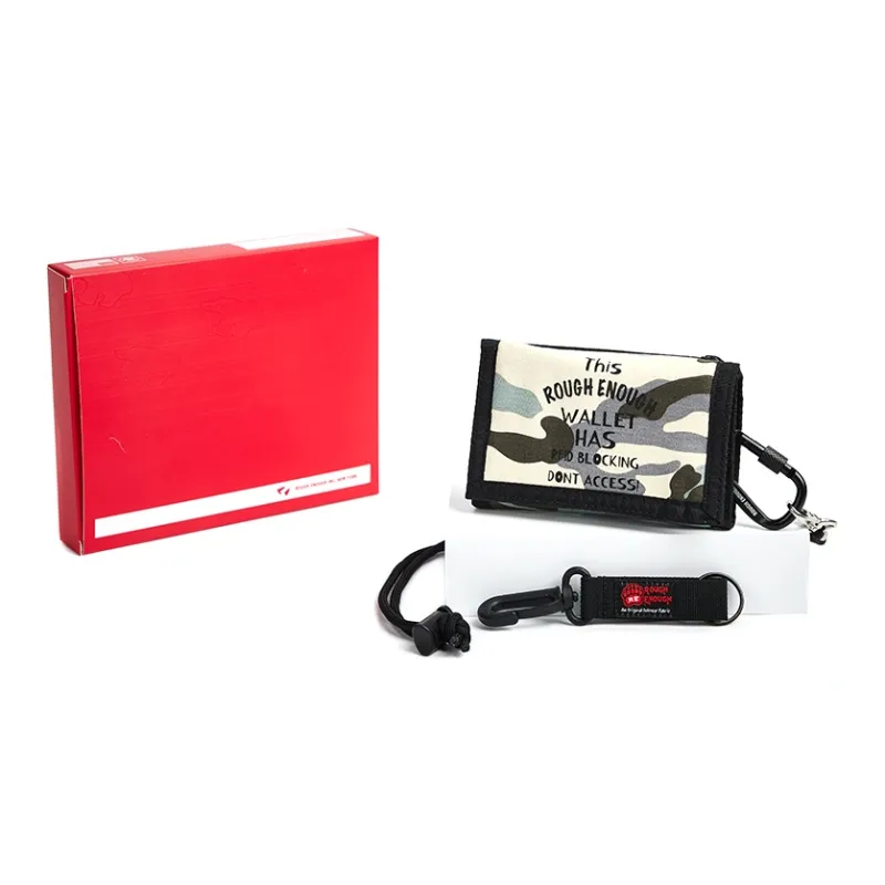 Rough Enough Canvas Coin Purse Card Holder Wallet Unisex Multicolor-3