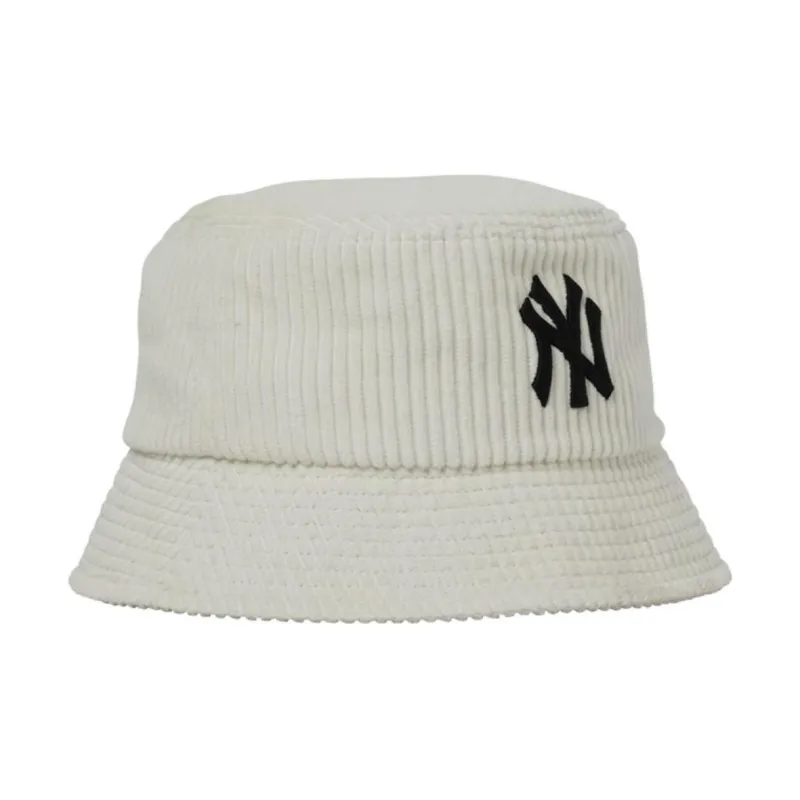 MLB Corduroy Bucket Hats Unisex White-1