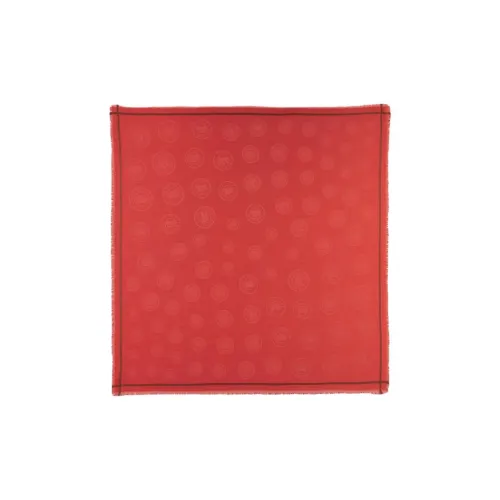 LONGCHAMP Cotton Viscose Polyester Shawls Women's Red
