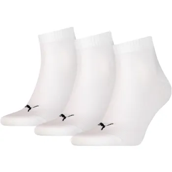PUMA Lot De 3 Paires De Chaussettes Basses Unies Et Unisexes Ankle Socks Unisex 3 Pack White