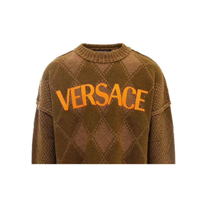 VERSACE Sweaters Men Brown-4