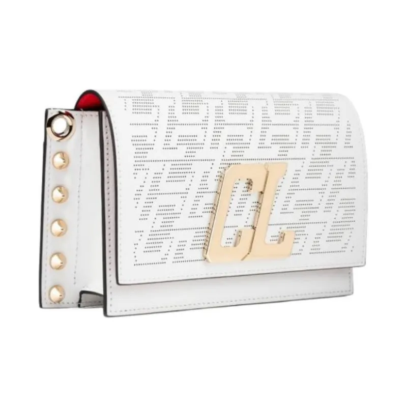CL LUBOTING Cow Leather Shoulder Bag Men's White-1