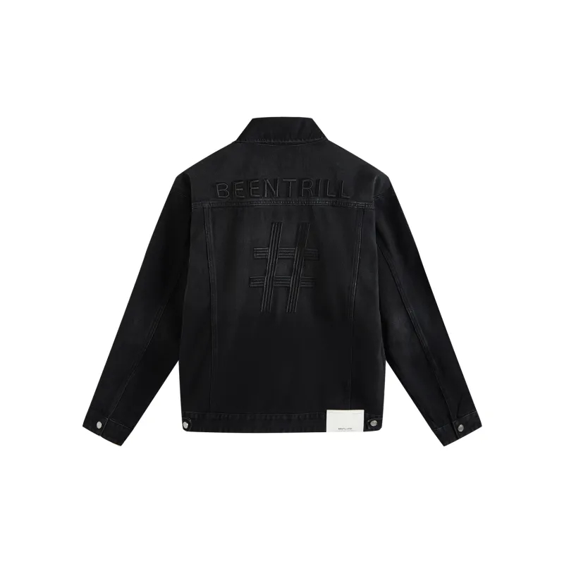 FUN x BEENTRILL FW24 Denim Jacket Unisex Black-1
