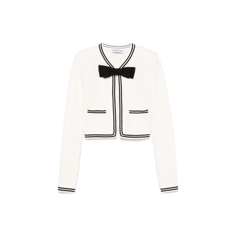 Self portrait Bow jacquard Jacket-0