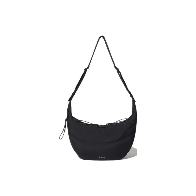 COVERNAT Nylon Shoulder Bag, Crossbody Bag Unisex Black-0