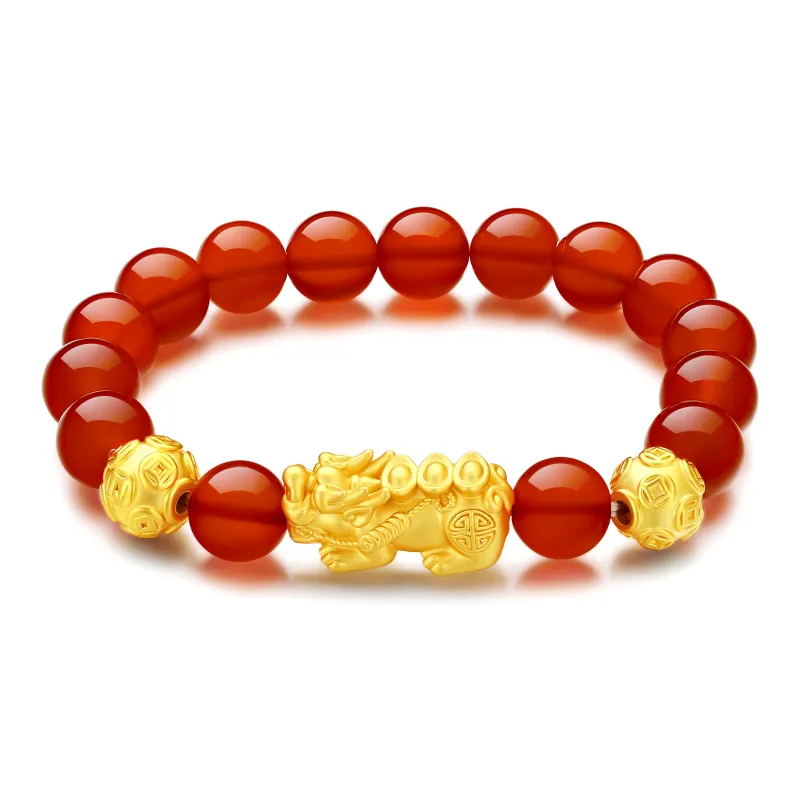 CHINA GOLD Agate Bracelets Unisex-12