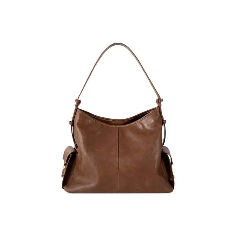 Vigno Synthetic Leather Handbag, Shoulder Bag Regular Women's Sandalwood Brown/Black-3