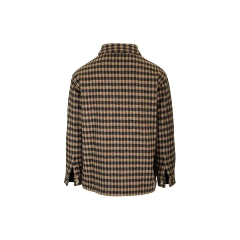 CELINE Overshirt In Checked Wool-1