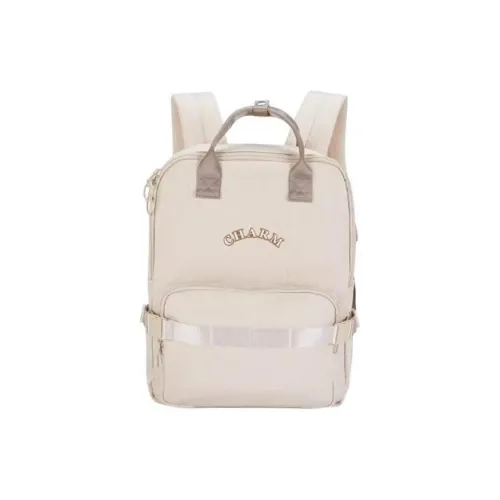 XTEP Textile Fabric Backpack Regular Women's Light Khaki/Light Blue