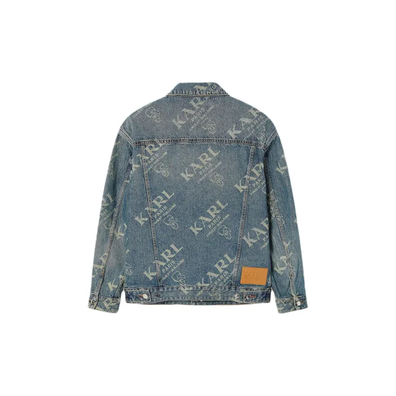 KARL LAGERFELD FW24 Denim Jacket Men's Light Blue-1