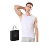 Shoulder Width Crew Neck Tank Top (White) 100% cotton Skin-Friendly/Moisture-Wicking Breathable
