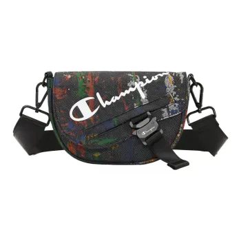 Champion Fabric Saddle Bag Crossbody Shoulder Bag Regular Unisex Gray