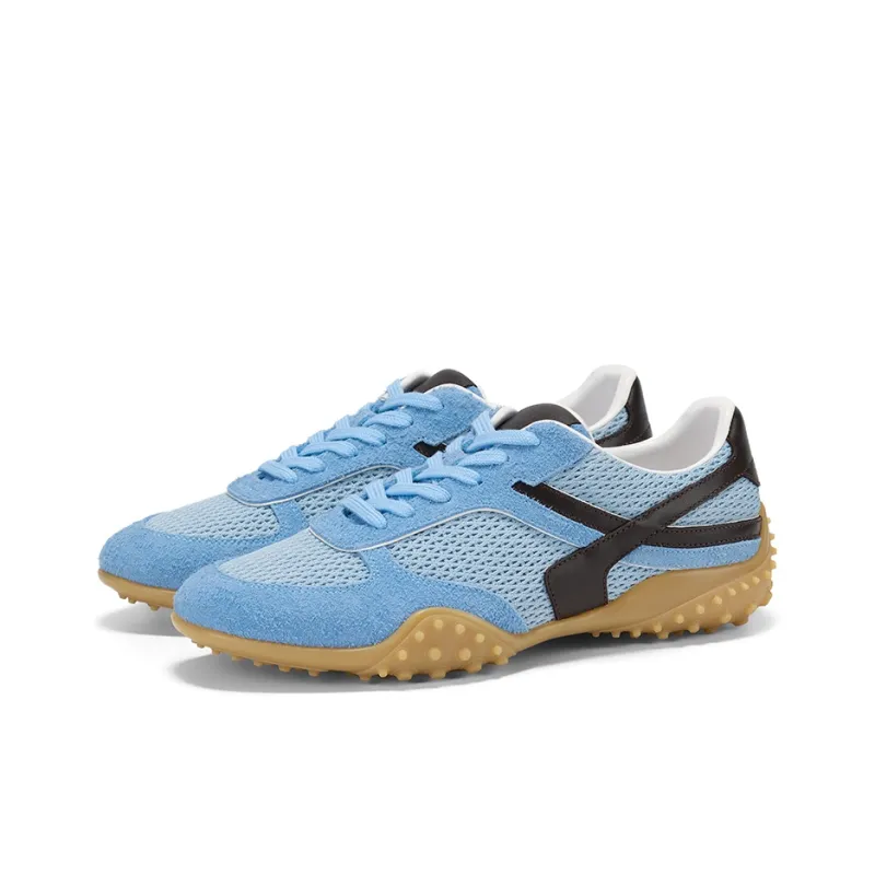 GG CC Skateboard Shoes Women's Low Top White/Blue/Yellow-7