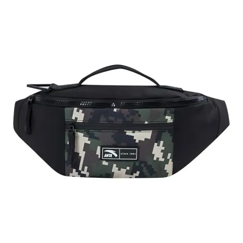 Anta Fabric Sling Bag, Crossbody Bag, Fanny Pack Regular Unisex Black