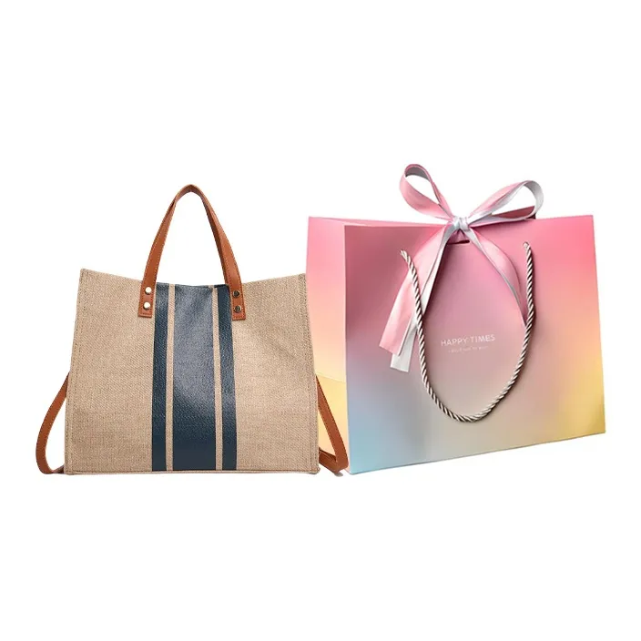 Yalu Cotton Linen Blend Tote Bag, Shopping Bag, Shoulder Bag, Handbag Women's Black/Blue/Black Zipper/Blue Zipper-7