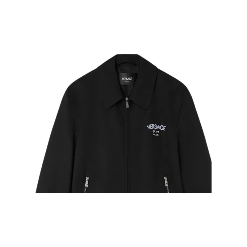 VERSACE Medusa Head Embroidered Zipped Jacket-4