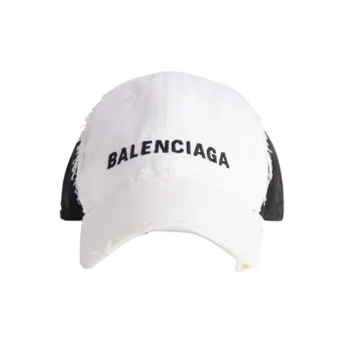 Balenciaga Cotton Polyester Baseball Caps Women's White