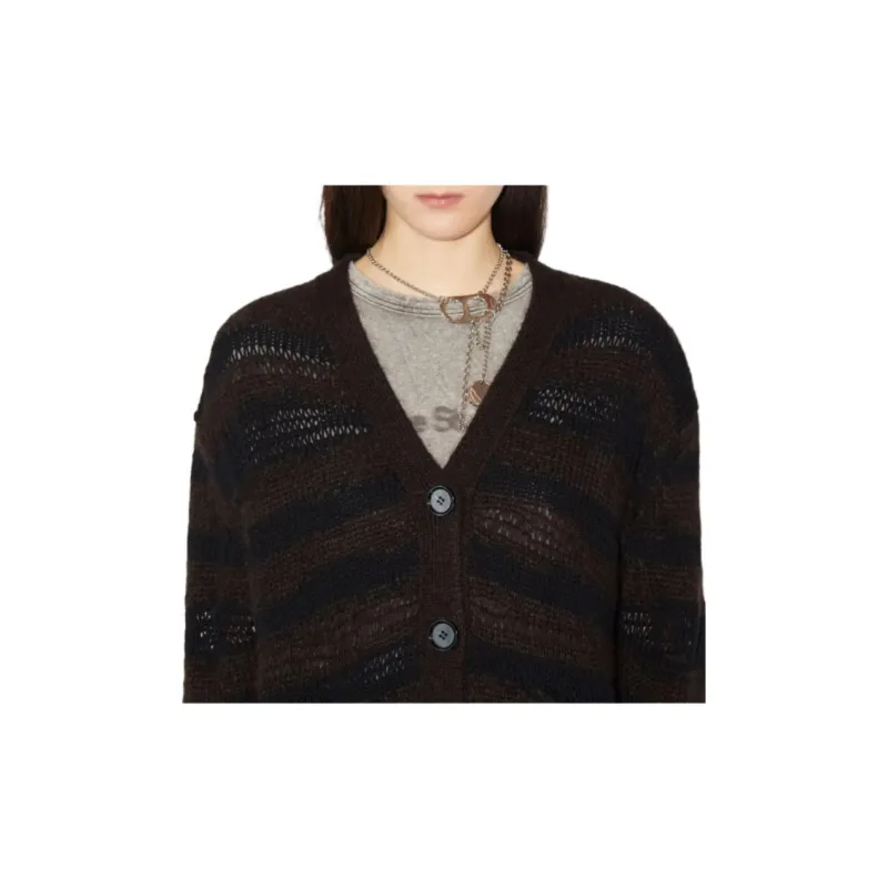 Acne Studios Distressed Stripe Jumper Charcoal Grey-4