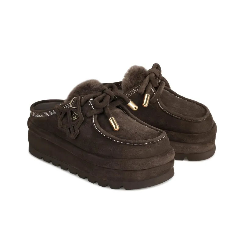 Naked Wolfe Blizzard Wrap-toe Slippers Women's Brown-3