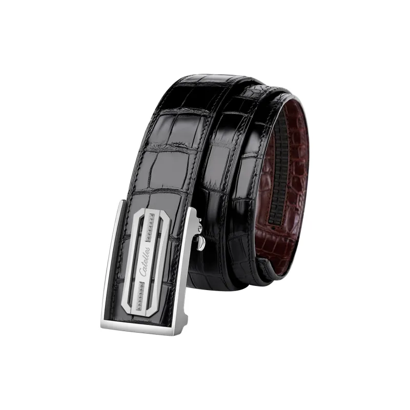 CATELLES Double Sided Crocodile Leather Leather Belts Men's 3.5cm/3.8cm-1