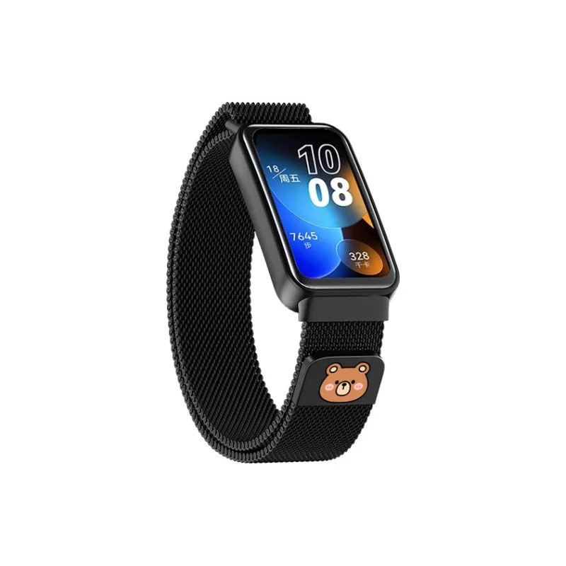 FZRT Cute Bear Collection Huawei Compatibility Watch Band 206mm Stainless Steel Material-1