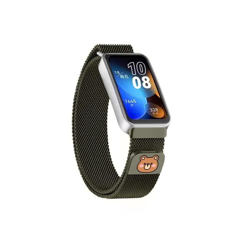 FZRT Cute Bear Collection Huawei Compatibility Watch Band 206mm Stainless Steel Material-6