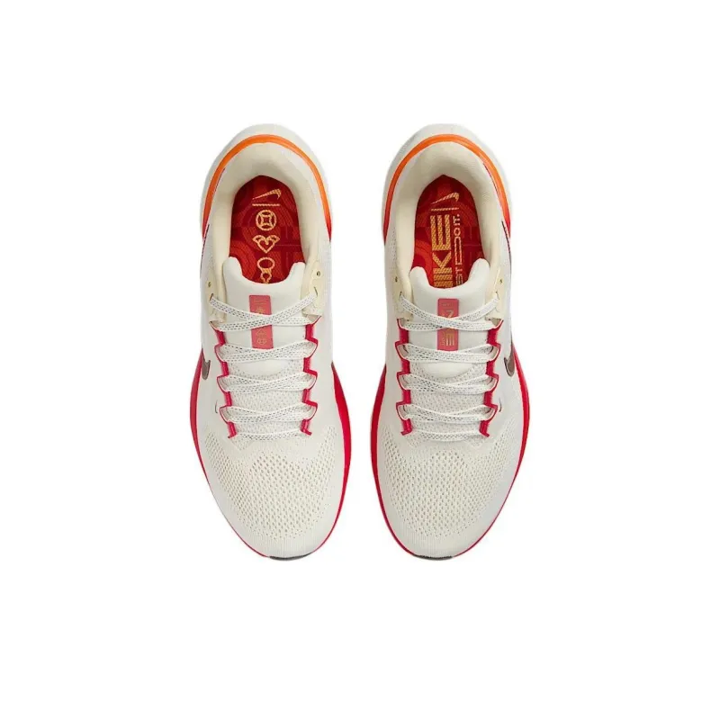 Nike Anti Slip Wear Resistant Low Top Running Shoes Women's White Black Red-2