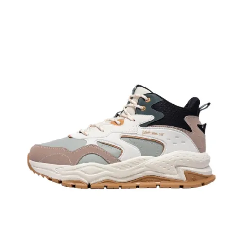 361° Durable Warm Mid-Top Outdoor Shoes Men's Beige Black