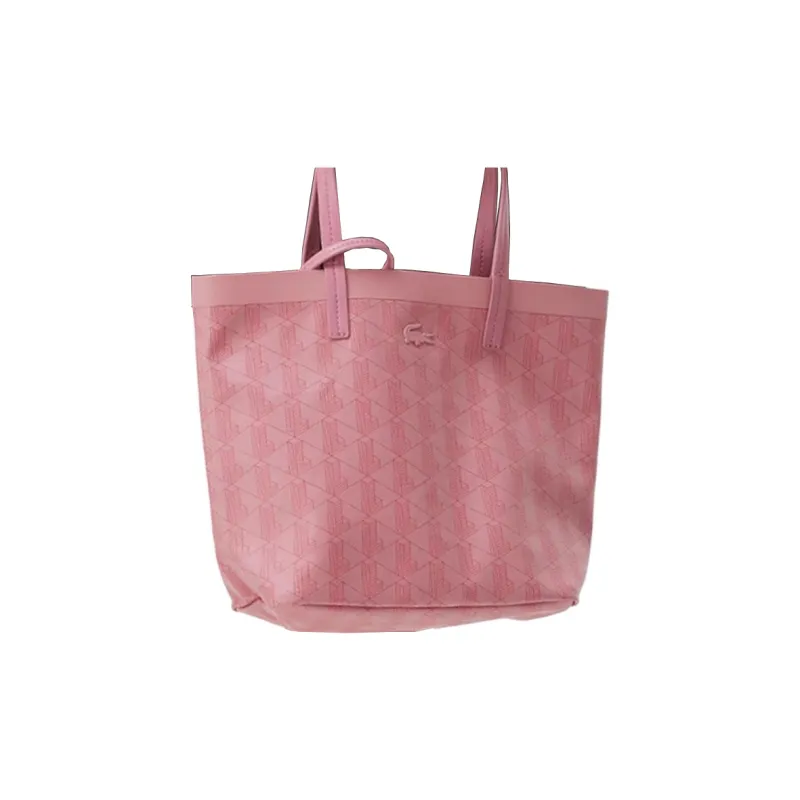 LACOSTE PVC Tote Bag Shopping Bag Handbag Small Size Women's Pink-1
