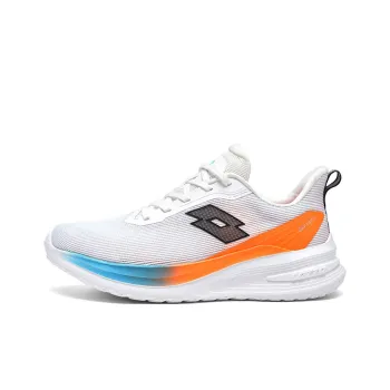 LOTTO Anti Slip And Wear Resistant Breathable Low Top Casual Sprint Running Shoes Men's White Orange