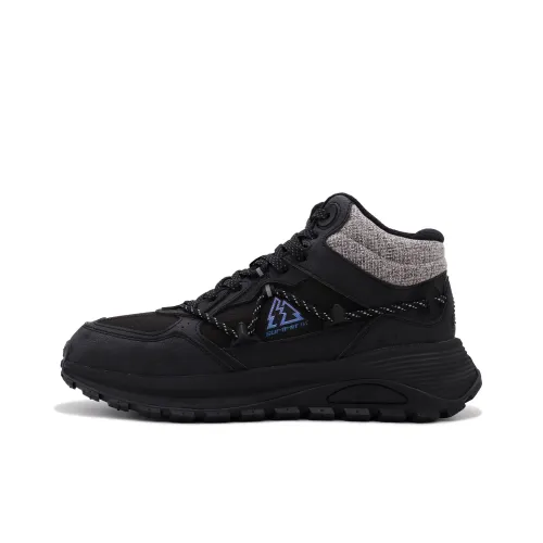 361° Anti-Slip And Wear-Resistant Warm High-Top Outdoor Shoes Men's Obsidian Black