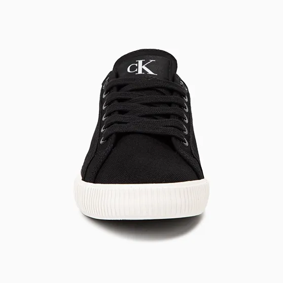 CALVIN KLEIN Low Top Canvas Shoes Women's Black/White-2