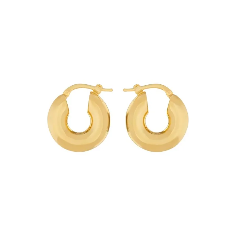 JIL SANDER Brass Earrings Unisex Gold-0