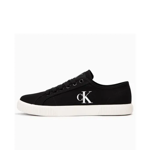 CALVIN KLEIN Low Top Canvas Shoes Women's Black/White